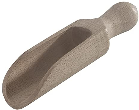 WooDeeDoo Wooden Scoop | 1 Piece Small 7 cm | Natural Beechwood | Bath Salt Flour Herbs Spices Sugar Soil Sand Coffee Baby Milk Laundry Detergent Washing Powder | Kitchen Cooking Tool Utensils
