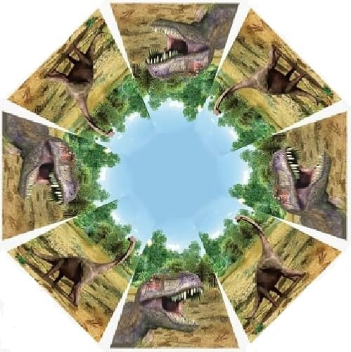 Cornelissen Kinderschirm mit Dinosaurier, Automatikschirm, Stockschirm, Kinderschirme Tiere Dinos