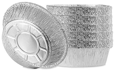 50 Pcs Air Fryer Liner，air Fryer Disposable Tinfoil Tray Reusable Oven air Fryer BBQ Tray Baking Foil Bowl Pizza BBQ Tray,8 Inches