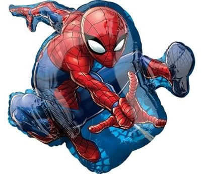 Pallone UOMO RAGNO uomoragno rosso e blu - PALLONCINO in foil Mylar - 43x73cm - super shape - gonfiabile ad aria o elio - FORNITO SGONFIO
