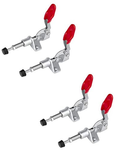 Wlauqueta 4 Pieces -301AM 45 kg Toggle Clamp Quick Tensioner Pull Action Vertical/Horizontal Hand Tool for Woodworking
