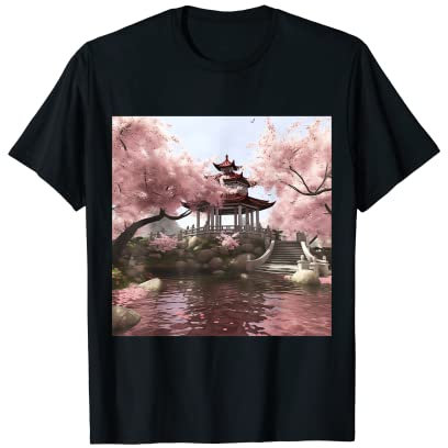 Sakura Symphony Décor jardin rose japonais T-Shirt