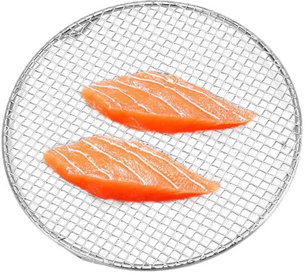 Tissting Rejillas de Enfriamiento, 16cm Round Rejilla de Alambre para Horno Acero Inoxidable Rejilla para Hornear Antiadherente Rejillas para Enfriar Hornear Cocinar al Vapor
