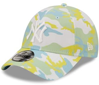 New Era MLB Fancap Yankees Camouflage Basecap Cap Hut Kappe 9Forty verstellbar Teamlogo NY blau gelb weiß grün - One-Size