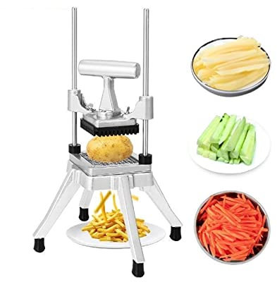 DSeenLeap Picadora de Verduras Comercial, Cortador de Frutas doméstico de 6mm y 10mm, máquina cortadora Manual de Patatas y Tomates (6 Mm)