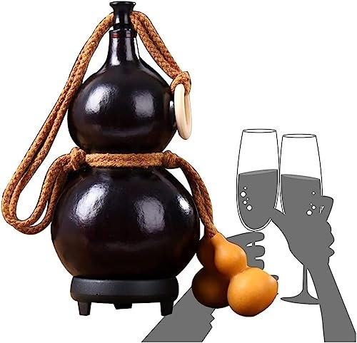 le lattine di zucca naturali, le lattine di vino d Brocca di zucca naturale con tappo in gomma, bottiglia d'acqua for vino ad alta capacità, facile da pulire, bottiglia vuota for decorazioni domestich