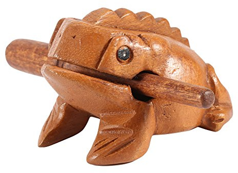 Schlaginstrument Holzfrosch Holzfrosch Guiro, Holzfrosch Musikinstrument (Nr. 3 10,6 cm)