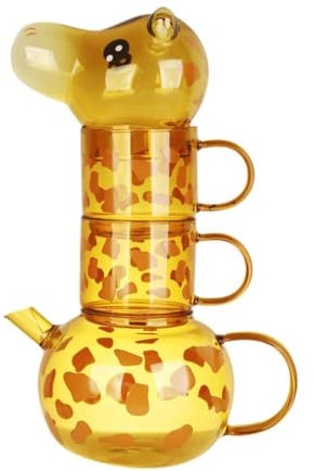 MagiDeal Juego de Tazas de Té con Tetera de Jirafa para Niños Y Niñas, Taza para Beber para Mesa de Oficina Y Hogar