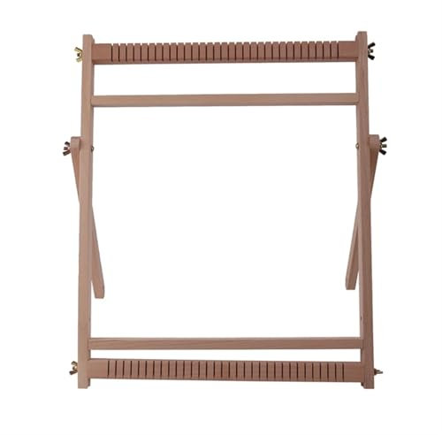 AYWTIUN Webrahmen Webstuhl aus Holz mit Ständer, Webstuhl-Set for mehrere Bastelarbeiten, Webstuhlrahmen aus Buche, Gobelin-Webstuhl for Selbermachen