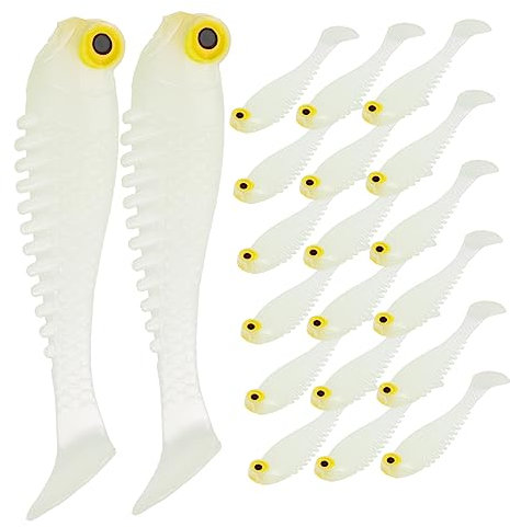 KOMBIUDA 40piezas Señuelos De Pesca Brillantes Cebos Artificiales Práctica Herramienta Adecuados para Agua y