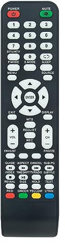 VINABTY Mando a Distancia de Repuesto Aptos para NEVIR TV NVR-7505-19HD-N, NVR-7507-24HD-N, NVR-7507-22HD-N, NVR-7507-22HD-B, NVR-7507-24HD-B, NVR-7508-24HD-N