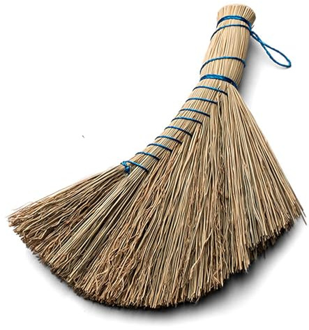 Kings County Tools Natural Straw Whisk Broom, Natural, 12.5” x 9”