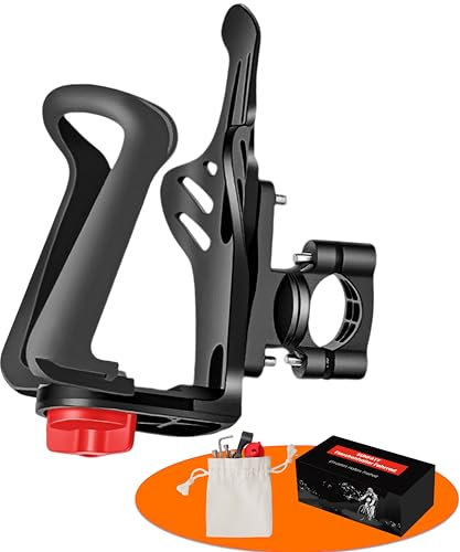 SUNFATT Flaschenhalter Fahrrad-[50-75mm]-2025 Größenverstellbare Getränkehalter Fahrrad,montierbar an Rahmen oder Lenker.Trinkflaschenhalter für Fahrrad,MTB,E-Bikes,E Scooter,Rennrad,Hometrainer