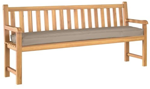 vidaXL Cojín para Palet Taupé 180 x 40 x 8 cm Tela Oxford, Cojín Oxford Moderno, Duradero y Resistente al Agua, para jardín y terraza, Textil versátil