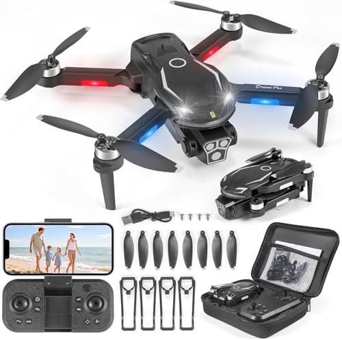 Drohne mit Kamera HD 4K,RC Faltbare FPV WiFi Live Ãœbertragung Drohne für Kinder Anfänger,2 Akku Lange Flugzeit,Headless Modus,Flugbahnflug,Hindernisvermeidung,One Key Start/Landen,Headless Modus