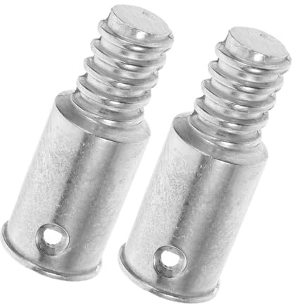 2 Stück Ersatz Gewindespitzen für Besenstiele aus Aluminiumlegierung | Verlängerungsstangen und Metallbesen, Stabile Verbindung, Einfache Montage, Silberfarben