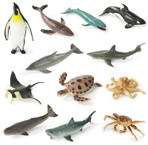 WEITAPYT 12 PCS Figure Animali, Dinosauri Figure, Dinosauro Action Figures, Action Figures di Dinosauri, Adatto per La Decorazione di Torte di Compleanno, Decorazioni da Tavolo, Regali per Bambini