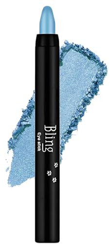 Waterproof Cream Eyeshadow Stick for Shimmer Eye Makeup – Velvety Smooth Crayon, Long Lasting Buildable Colour, Hypoallergenic for Sensitive Older Eyes, Smudge Proof, Multi-Use Shadow & Liner (Blue)