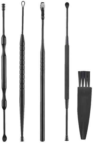WEKADRIN Schaufelset Zuverlässiger Ohrreiniger Professionelles Ohrenschmalz mit Einzigartiger Spiralfeder mit Doppeltem Kopf aus Stahl Leicht zu Reinigen für Sicheres Ohrenreinigen