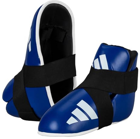 adidas Pro Kickboxing Fußschutz mit WAKO Label | Fußschoner für Kinder und Erwachsene | Geeignet für Training und Wettkampf | Fußschützer für Schuhgröße 33 - 49 | Blau, XXS