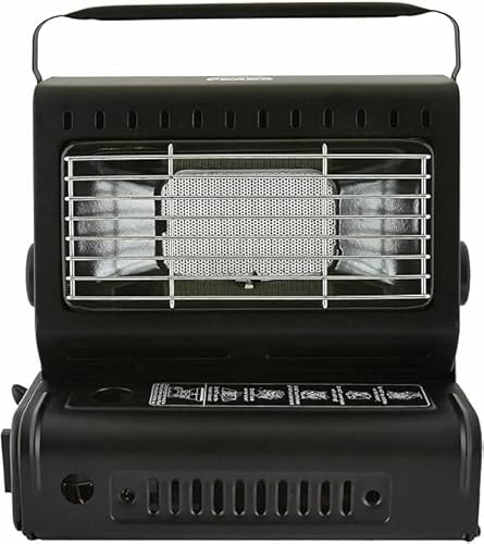 D.I.L Portable Gas Heater, Yellow, Butane Canister Compatible, Adjustable Heat Control, Lightweight, for Camping, Fishing, Workshops, Garages