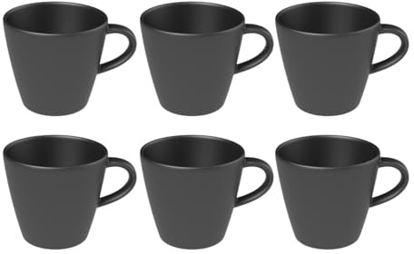 Villeroy & Boch - Manufacture Rock 6 x kaffekoppar, 150 ml, premium porslin, svart
