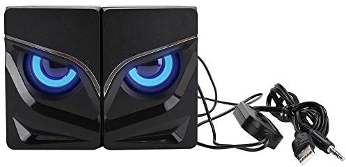 Sharainn Lautsprecher, 2 Stück SADA V-128 Desktop Soundbox USB 2.1 Subwoofer Upgrade Computer Lautsprecher Handy Notebook Kleiner Stereo Desktop Music Player