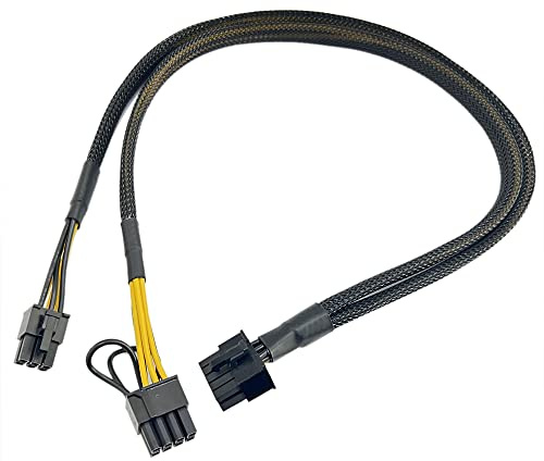 Zahara PCIE Netzkabel 10 Pin A 6+8 Pin SATA Treiber Ersatzadapter für HP Proliant DL380 G9/ DL380E/ DL380 G8/ 580 G7 and Top GPU 50CM