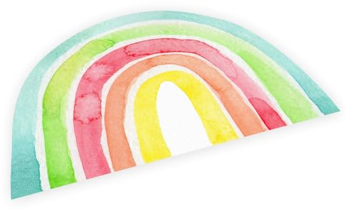 stabiles Vinyl Tischset mit Lerneffekt für Kinder Platzdeckchen Platzset abwaschbar reißfest farbecht (Regenbogen)