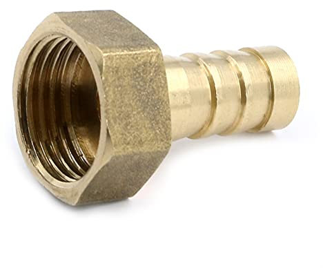 Zkenyao-Brass Connector Brass Hose Fitting 6mm 8mm 10mm 12mm 14mm Barb Tail 1/8 1/4 1/2 3/8Female Thread Copper Connector Joint Coupler Adapter, Simple to Install (Color : 8mm Barb 1 2)