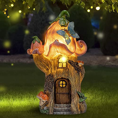AIINY Statue de Jardin – Sculpture d'arbre en résine à énergie Solaire, décorations d'automne d'intérieur et d'extérieur, décoration de terrasse, pelouse, Cour