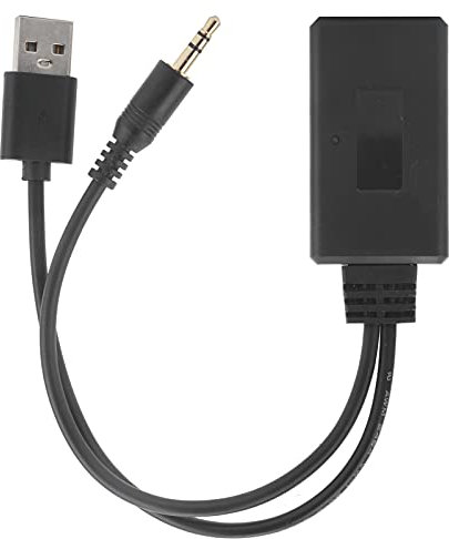 Adaptateur autoradio, récepteur sans Fil Bluetooth 5.0 pour Lecteur de Musique, connecteur d'adaptateur Audio 3,5 mm AUX + 5 V/12 V Port USB