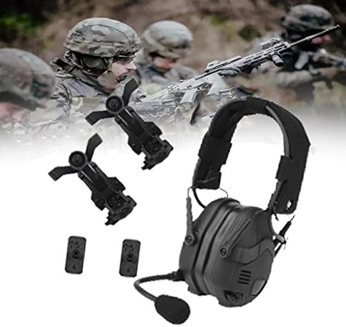 Casque Tactique Chasse Tir Casque de Réduction de Bruit Tactical Headset pour OPS Core Arc Et Wendy M-Lok Casque Monté sur La Tête 2 en 1 Black