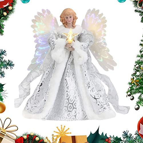 Weihnachtsbaumspitze Weihnachtsengel Baumspitze Weihnachtsbaum Spitze Christbaumspitze Figuren Tannenbaumspitze Baumschmuck Glitzer Engel Weihnachtsdeko Engel Christbaumschmuck Festliche Wohnkultur