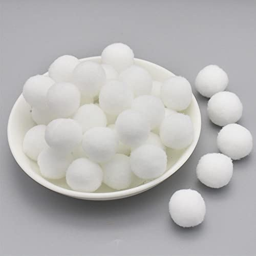 8mm ca. 500 Stück Bunte Mini Pompons zum Basteln filzkügelchen Bunt pom pom Bälle Kleine Bommeln Flauschigen Plüschbälle für Dekorieren Verzieren Nähen DIY Kreativen Handwerk,Weiß