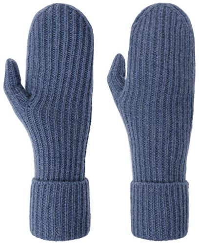 Seeberger Kaschmir Fäustlinge Damenhandschuhe Fausthandschuhe Kaschmirhandschuhe Strickhandschuhe Damen - Winter Herbst-Winter - One Size blau