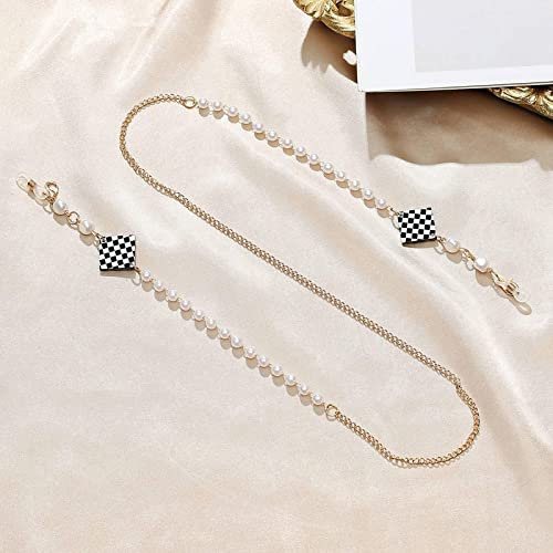 Glasses Chains Lanyards Fashion Pearl Chains For Women Sunglass Lanyard Holder Chessboard Reading Glasses Strap Neck Cord Hang On Neck Jewelry Gift Chain02