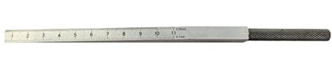 WRS Präz.-Messkeil aus Stahl, mattverchromt, Messbereich 0,5-11 mm, 110 mm lang, Ablesung: unten 0,1 mm/oben 0,05 mm, Skala gelasert, im Etui
