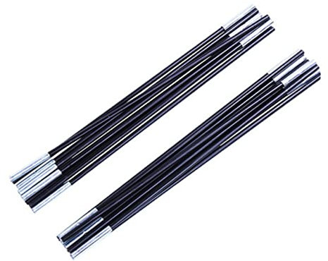 Kisangel 2stücke Fiberglas-zeltstangen-ersatzset Stangen Für Zelt Lang Schwarz Für Camping Wandern Und Trekking