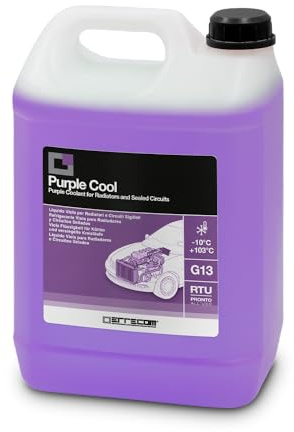 ERRECOM Purple Cool, Violette Kühlerflüssigkeit -10°C/+103°C, Frostschutzmittel G13 mit Glyzerin-Zusatzpaket, gebrauchsfertig, 5 Liter