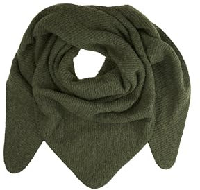 TOM TAILOR Damen Dreieck Schal aus Bouclé, 23802 - Urban Olive Green, ONESIZE