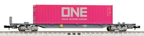 TOMIX 8751 N Gauge JR Freight Car Koki 106 Model Previous Model New Paint with ONE Container Model Railway Model Freight Car