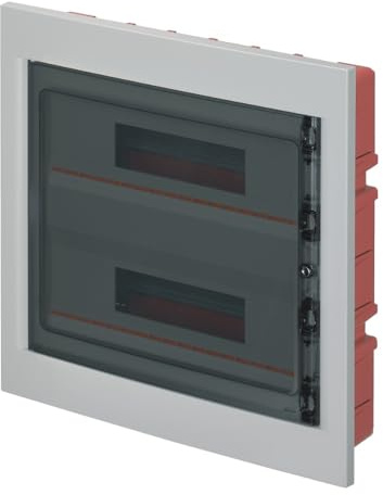 Centralino ad incasso, 36 (2x18) moduli, grigio, IP40, sportello in policarbonato fume' - Elettrocanali EC63036