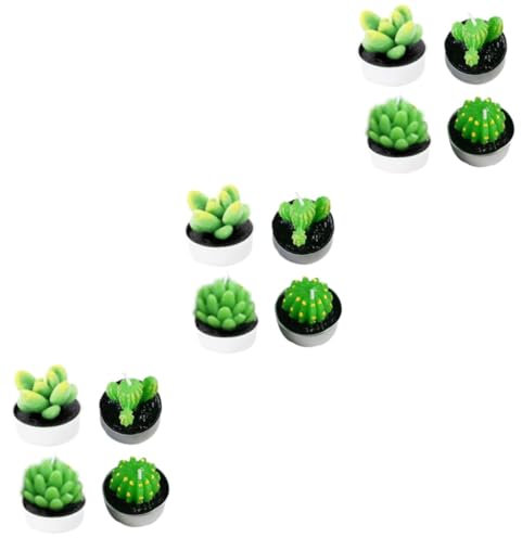 PRETYZOOM 18stücke Handgemachte Plant Teelichter Rauchfreie Kerzen Für Hochzeiten Partys Spa Und Wohnkultur Zufällige