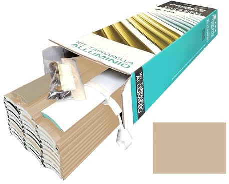 TAPPARELLA SU MISURA IN ALLUMINIO - KIT SU MISURA PRONTO FACILE DI I.P.A. (ALU108 - BEIGE CHIARO, L173XH160)