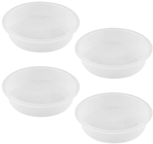 4 Stück Kunststoff-Wassernapf für Vögel, Ersatzschale, runde Vogelfutterschale, Vogelfutterschale, Wassernapf für den Außenbereich, große Vogeltränke