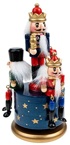 PartyKindom Kreative Handgefertigte Musikalische Nutcracker Spieluhr Im Weihnachtsstil Dekorative Rotationsbox Für Zuhause Für Wohnzimmer Und Schlafzimmer