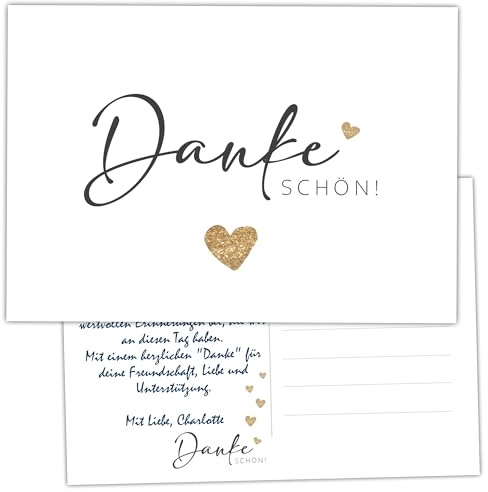 Eummelchen 25 schöne Dankeskarten | edles 300g Cremepapier | Postkarte Danke Karte | Karte Dankeschön | Danksagungskarten |