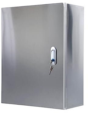 Metal Junction Box 304 Stainless Steel Project Box Enclosure Control Box - Weatherproof Electrical Boxes for Solar PV Combiner, Power Distribution & Pool Use - Galvanized Steel Plate Included