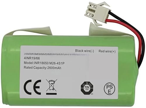 qmcfns Batería De Repuesto para Aspiradora 14.4V 2600mAh Compatible con Conga 990 1090(2600mAh)
